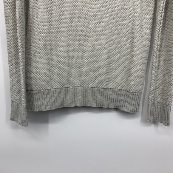 Vince Sweater Color Jacquard Gray Crewneck Long Sleeve Pullover - Picture 9 of 10